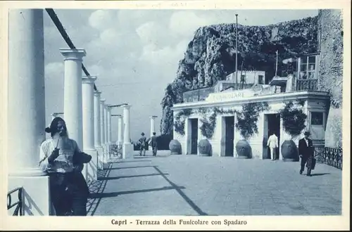 Capri Terrazza della Funicolare con Spadaro / Italien /