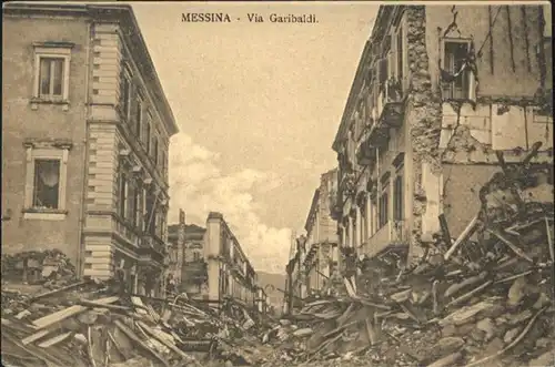 messina Via Garibaldi Zerstoerung /  /