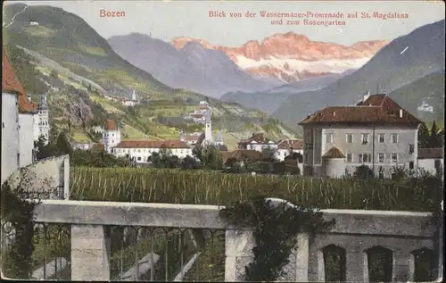 Bozen Suedtirol Wassermauer-Promenade St. Magdalena Rosengarten / Bozen Suedtirol /Trentino Suedtirol