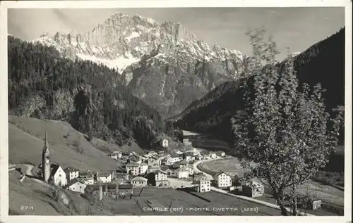 Cortina d Ampezzo Caprile (1017 m) Monte Civetta (3220 m) / Cortina d Ampezzo /