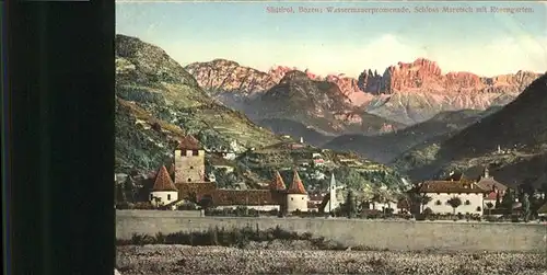 Bozen Suedtirol Wassermauerpromenade Schloss Maretsch Rosengarten / Bozen Suedtirol /Trentino Suedtirol