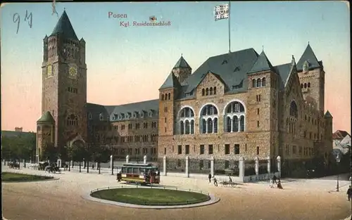 Posen Poznan Schloss Strassenbahn / Poznan /