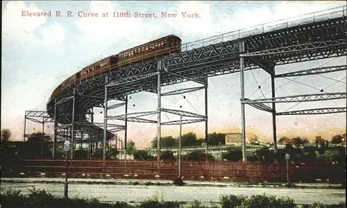 New York City Elevated Hochbahn Eisenbahn / New York /