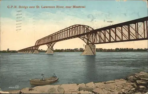 Montreal Quebec Bridge St Lawrence River / Montreal /