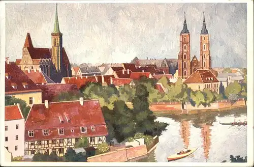 Breslau Niederschlesien Dominsel / Wroclaw /