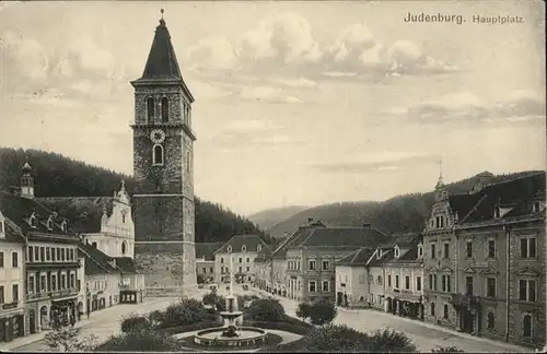 Judenburg Steiermark Hauptplatz Brunnen  / Judenburg /Westliche Obersteiermark