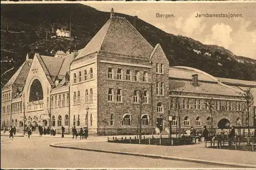 Bergen Norwegen Jernbanestasjonen / Norwegen /