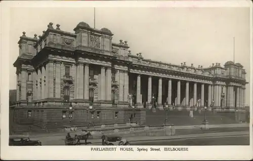 Melbourne Victoria Parliament House Spring Street Kutsche  / Melbourne /