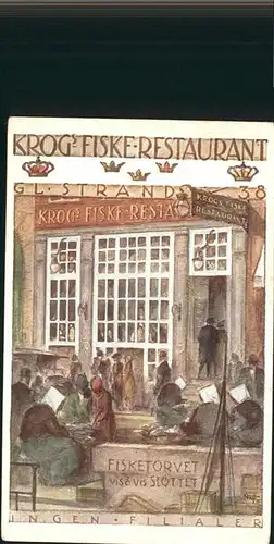 Kopenhagen 8Handschriftlich] Krog Fiske Restaurant  / Hovedstaden /Kopenhagen