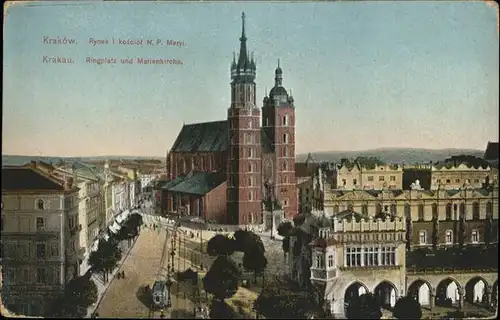 Krakau Ringplatz Marienkirche / Polen /