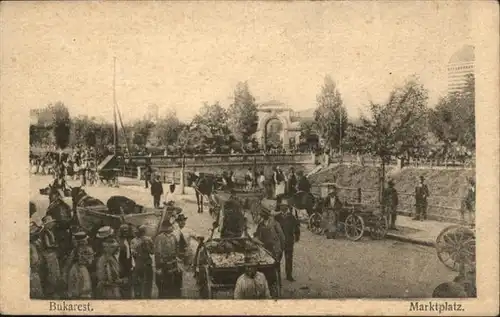 Bukarest Marktplatz / Rumaenien /