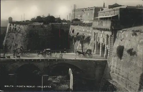 Malta Porta Reale Valletta Kutsche  / Malta /