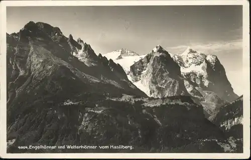 Hasliberg Engelhoerner Wetterhoerner  / Meiringen /Bz. Oberhasli