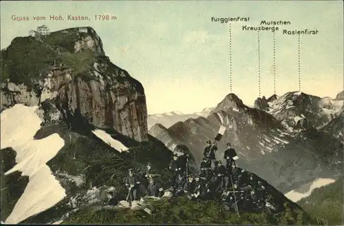 Hoher Kasten Kreuzberge Mutschen  / Appenzeller Alpen /Rg. Saentis