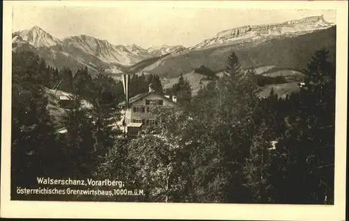 Walserschanz Kleinwalsertal Vorarlberg Grenzwirtschaft /  /