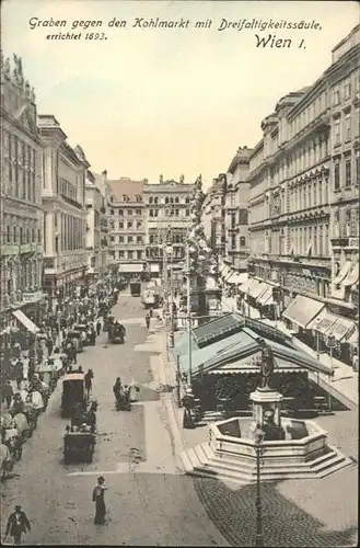 Wien Kohlmarkt Dreifaltigkeitssaeule Brunnen / Wien /Wien