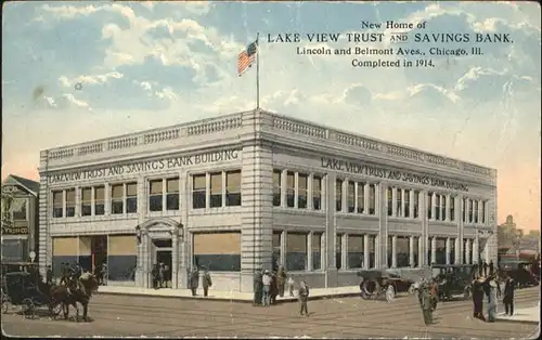 Chicago Heights New Home Savings Bank Lake View Trust Lincoln Aves 1914 / Chicago Heights /
