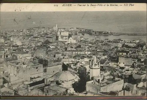 Alger Algerien Vue sur la Basse-Ville et la Marine / Algier Algerien /