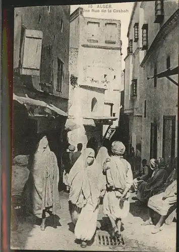 Alger Algerien Une Rue de la Casbah / Algier Algerien /