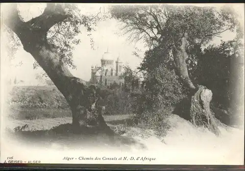 Alger Algerien Chemin des Consuls et N. D. d&#180;Afrique / Algier Algerien /