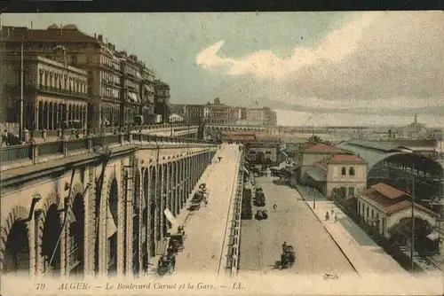 Alger Algerien Le Boulevard Carnot et la Gare  / Algier Algerien /