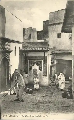 Alger Algerien La Rue de la Casbah / Algier Algerien /