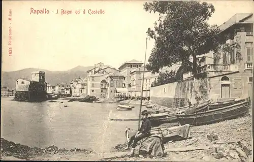 Rapallo I Bagni ed il Castello See / Italien /Italien