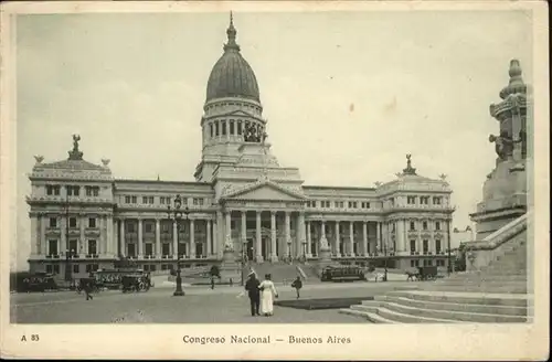 Buenos Aires Congreso Nacional Strassenbahn Kutsche  / Buenos Aires /