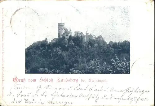 Meiningen Thueringen Schloss Landsberg / Meiningen /Schmalkalden-Meiningen LKR