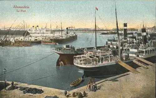 Alexandrie Alexandria Port Schiff  / Aegypten /