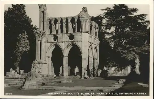 Dryburgh Abbey Sir Walter Scotts Tomb St Marys Aisle / Grossbritannien /