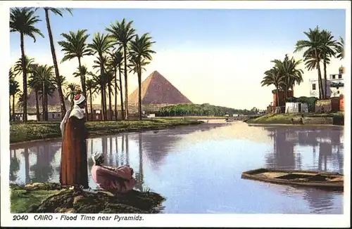 Cairo Egypt Flood Time Pyramids / Cairo /