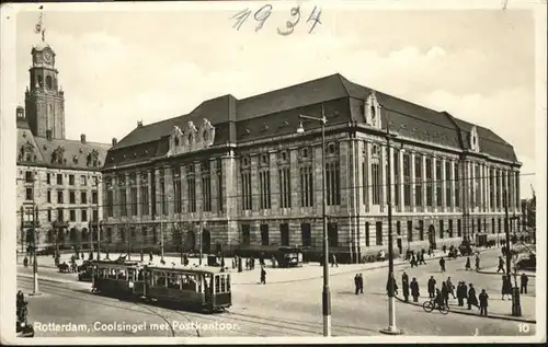 Rotterdam Coolsingel Postkantoor Strassenbahn  / Rotterdam /