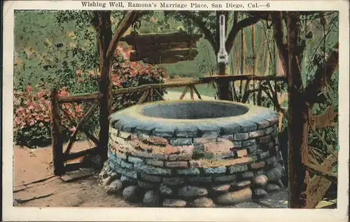 San Diego California Wishing Well Ramonas Marriage Place / San Diego /