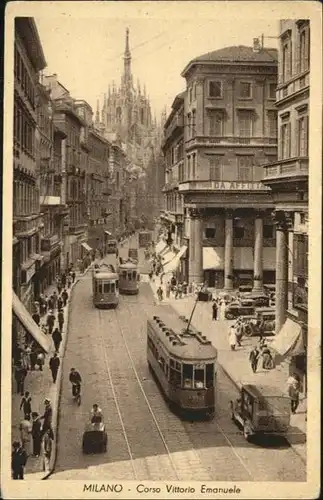 Milano Corso Vittorio Emanuele Strassenbahn / Italien /