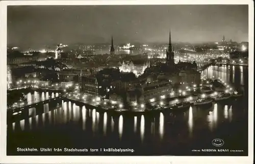 Stockholm bei Nacht / Stockholm /