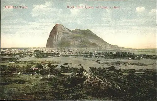 Gibraltar Rock from Queen of Spains chair / Gibraltar /