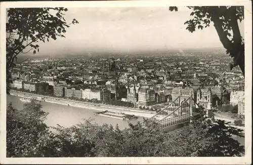 Budapest Donau Schiff Bruecke / Budapest /