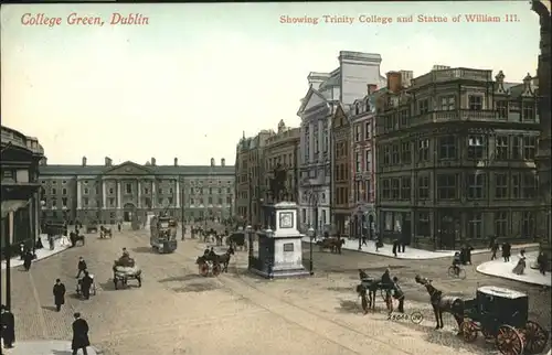 Dublin Ireland College Green Strassenbahn Kutsche  / United Kingdom /