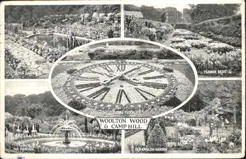 Woolton Camp Hill English Garden Fountain Floral Clock / Liverpool /Liverpool