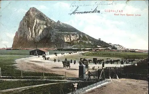 Gibraltar Rock from Spanish Lines Kutsche  / Gibraltar /