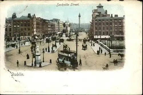 Dublin Ireland Sackville Street Strassenbahn Kutsche  / United Kingdom /