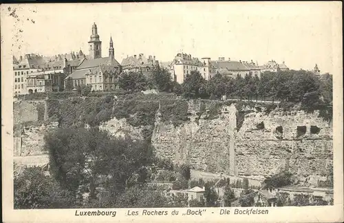 Luxembourg Luxemburg Blockfelsen
Stempelaufdruck auf AK "Freigegeben" / Luxembourg /