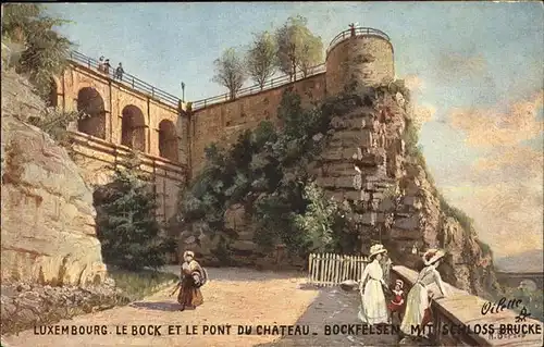 Luxembourg Luxemburg Bockfelsen
Schlossbruecke / Luxembourg /