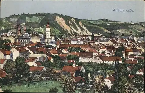 Marburg Drau Maribor panorama / Slowenien /