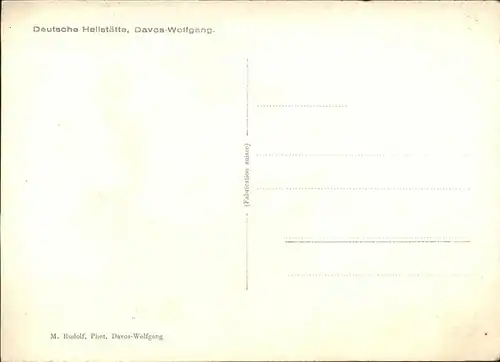 Davos GR Deutsche Heilstaette / Davos /Bz. Praettigau-Davos