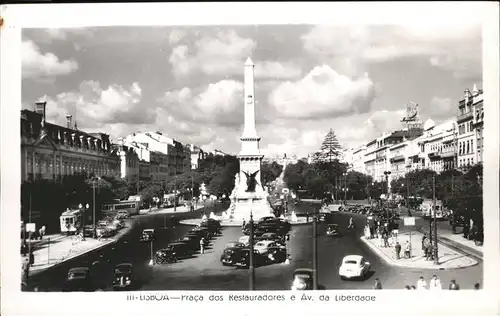 Lisboa Praca dos Restauradores e Av. da Liberdade / Portugal /