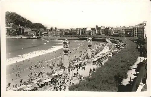 San Sebastian Guipuzcoa Strand Playa de la Concha / Donostia-San Sebastian /Guipuzcoa