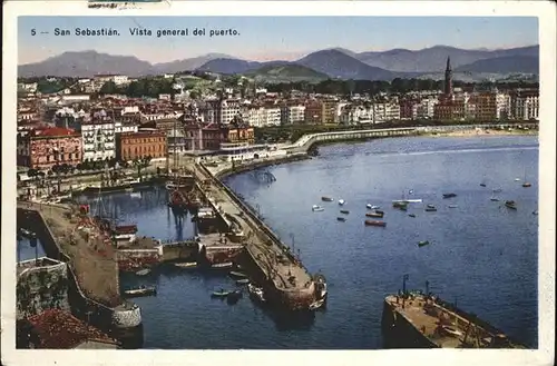 San Sebastian Guipuzcoa Vista general de puerto / Donostia-San Sebastian /Guipuzcoa