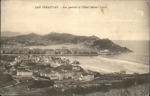 San Sebastian Guipuzcoa Vue general et l Hotel Maria Cristina / Donostia-San Sebastian /Guipuzcoa